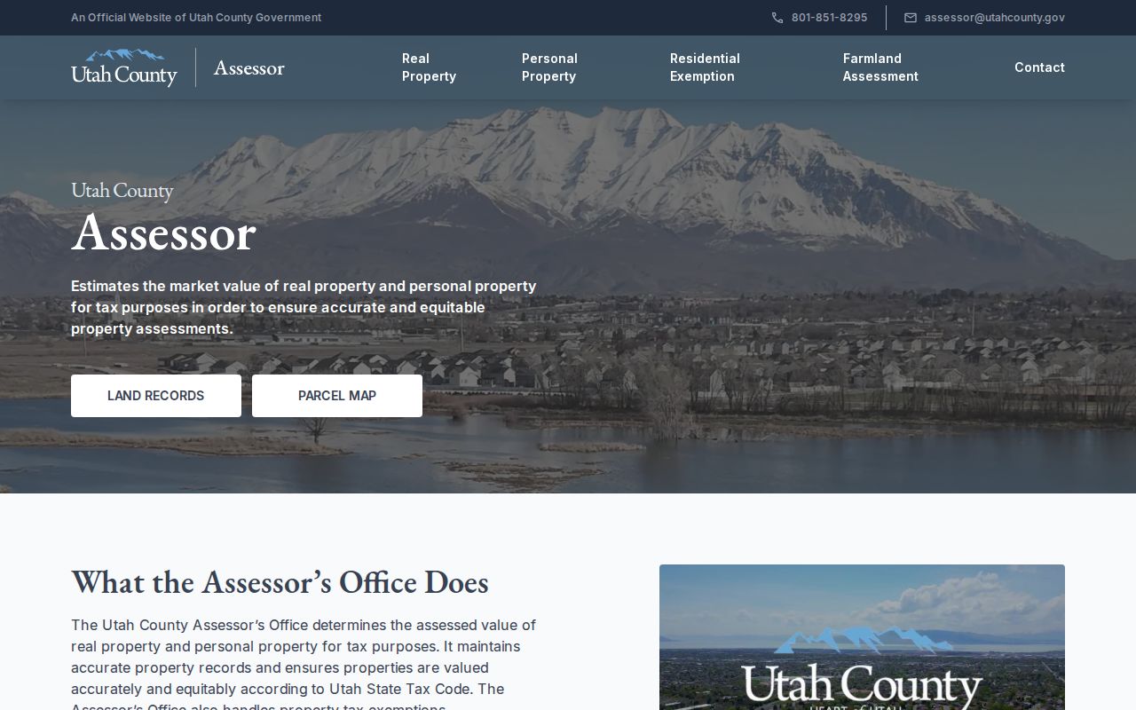 Saratoga Springs residents directory view of the Utah County Assessor property search