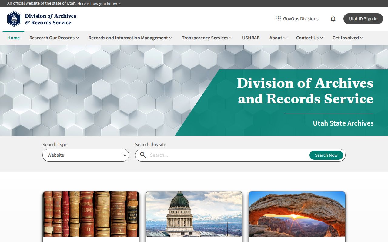 Saratoga Springs residents directory view of the Utah State Archives records hub